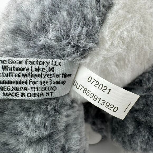 BEAR FACTORY NWT Tahla the Tabby Cat Gray White Plush Stuffed Animal 14" 2001 - Picture 6 of 6